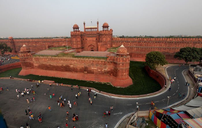 red fort sky view
