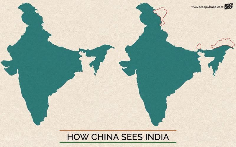 India's Map According To China, Nepal, & Pakistan