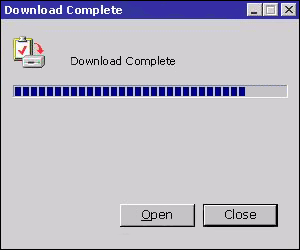 The download is completed. Download complete.