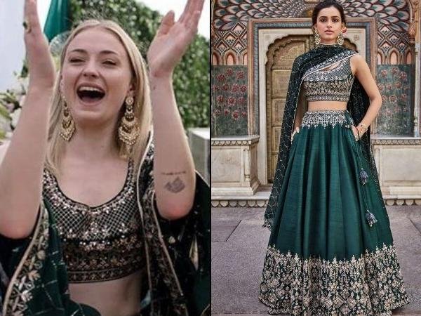 sophie turner lehenga