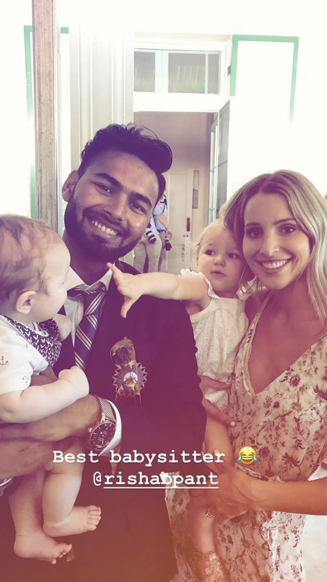 Rishabh Pant Turns Babysitter For Tim Paine's Kids & The ...