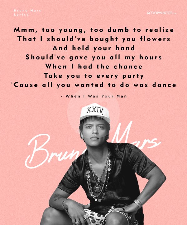 15 Bruno Mars Lyrics That Prove Why He Is The Current Generations