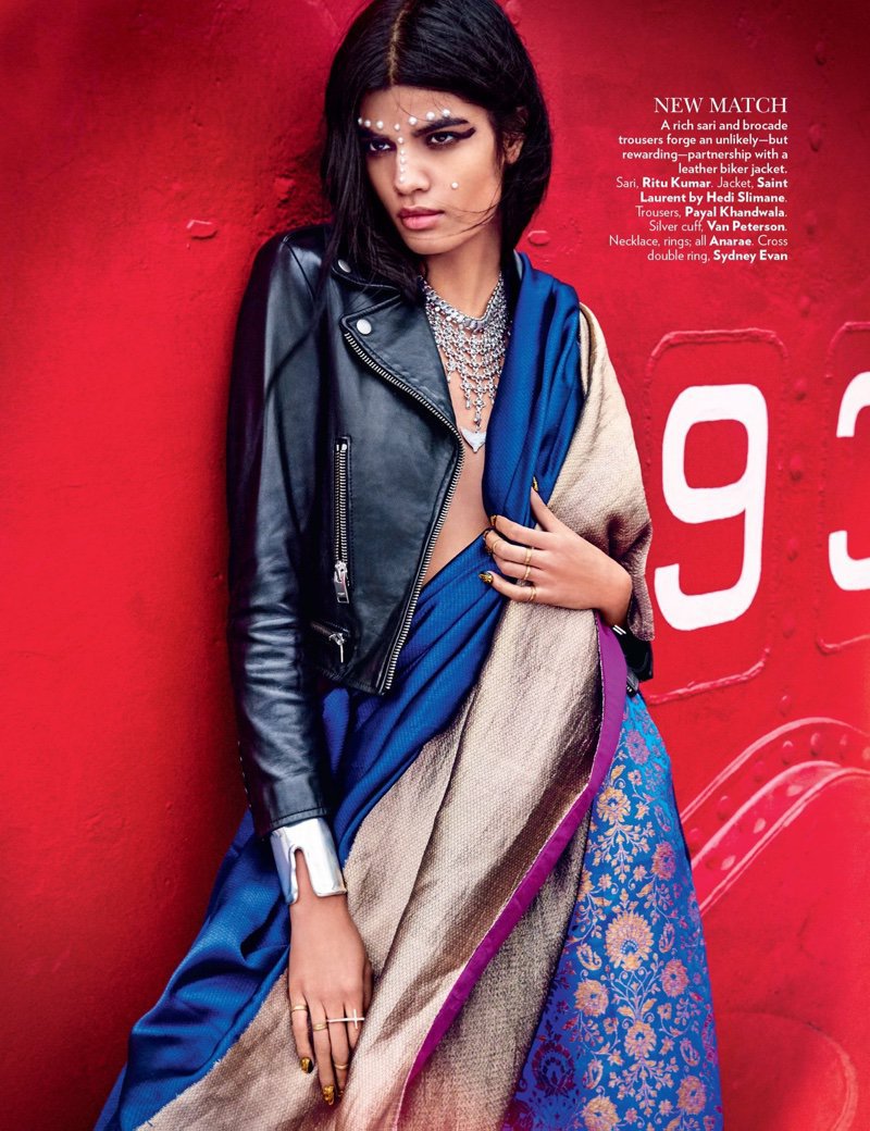 jacket wali saree