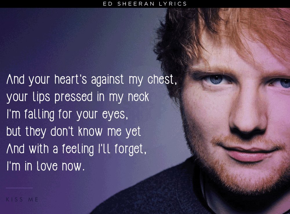 Ed sheeran слова