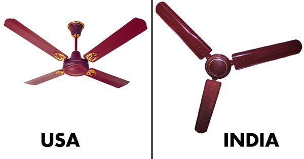 Fans In India Have 3 Blades While Fans In Usa Have 4 Here S