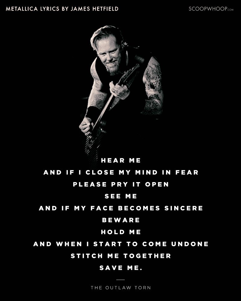 21 Hard-Hitting Lyrics By Metallica's James Hetfield To 