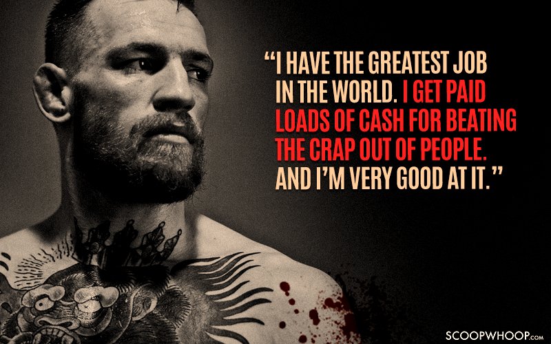 Goede 15 Conor McGregor Quotes That Prove He's The Most Inspirational WR-43