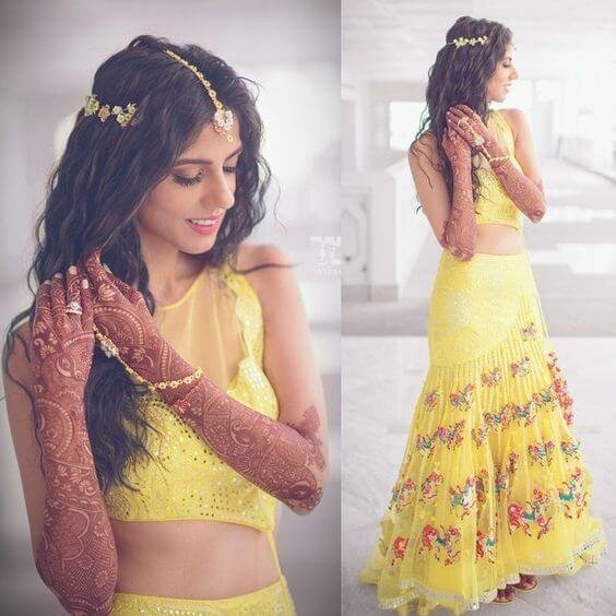 mehendi outfit ideas for bride