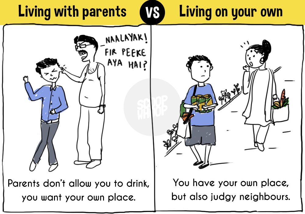 living alone vs living with parents essay