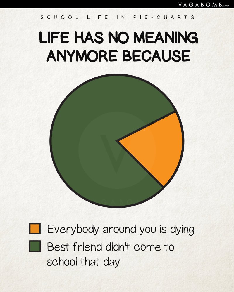 15 Pie Charts to Remind Us of Our School Days and Bring Back All the Feels 15 Pie Charts to Remind Us of Our School Days and Bring Back All the Feels