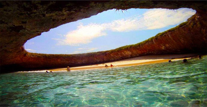 This Secluded Mexican Beach Hidden Inside A Cave Is Totally Worth ...