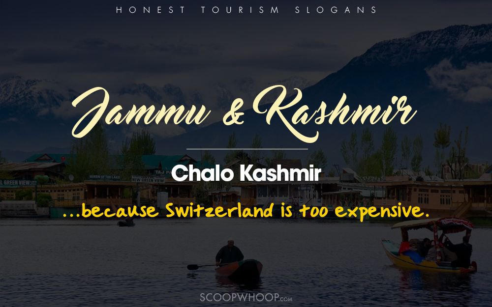 jammu and kashmir tourism slogan