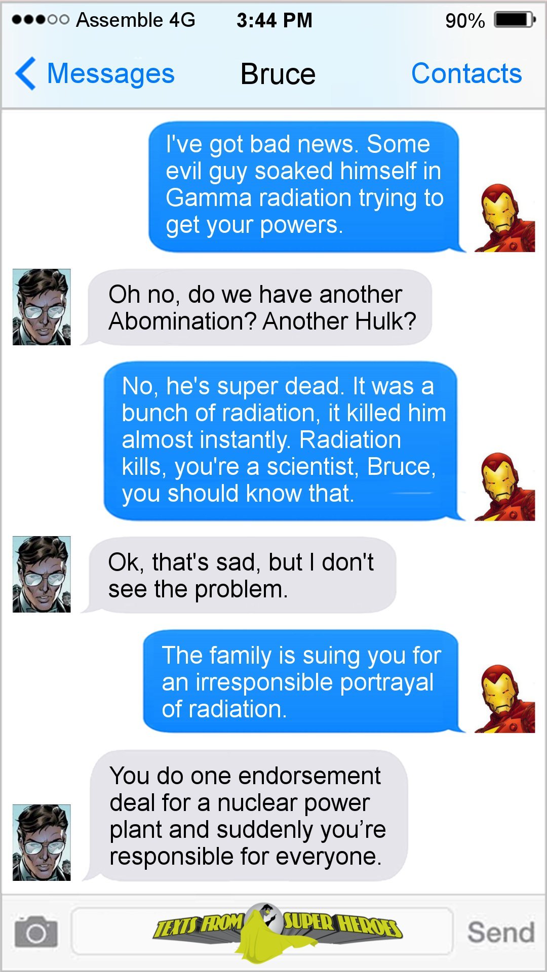 texts from superheroes