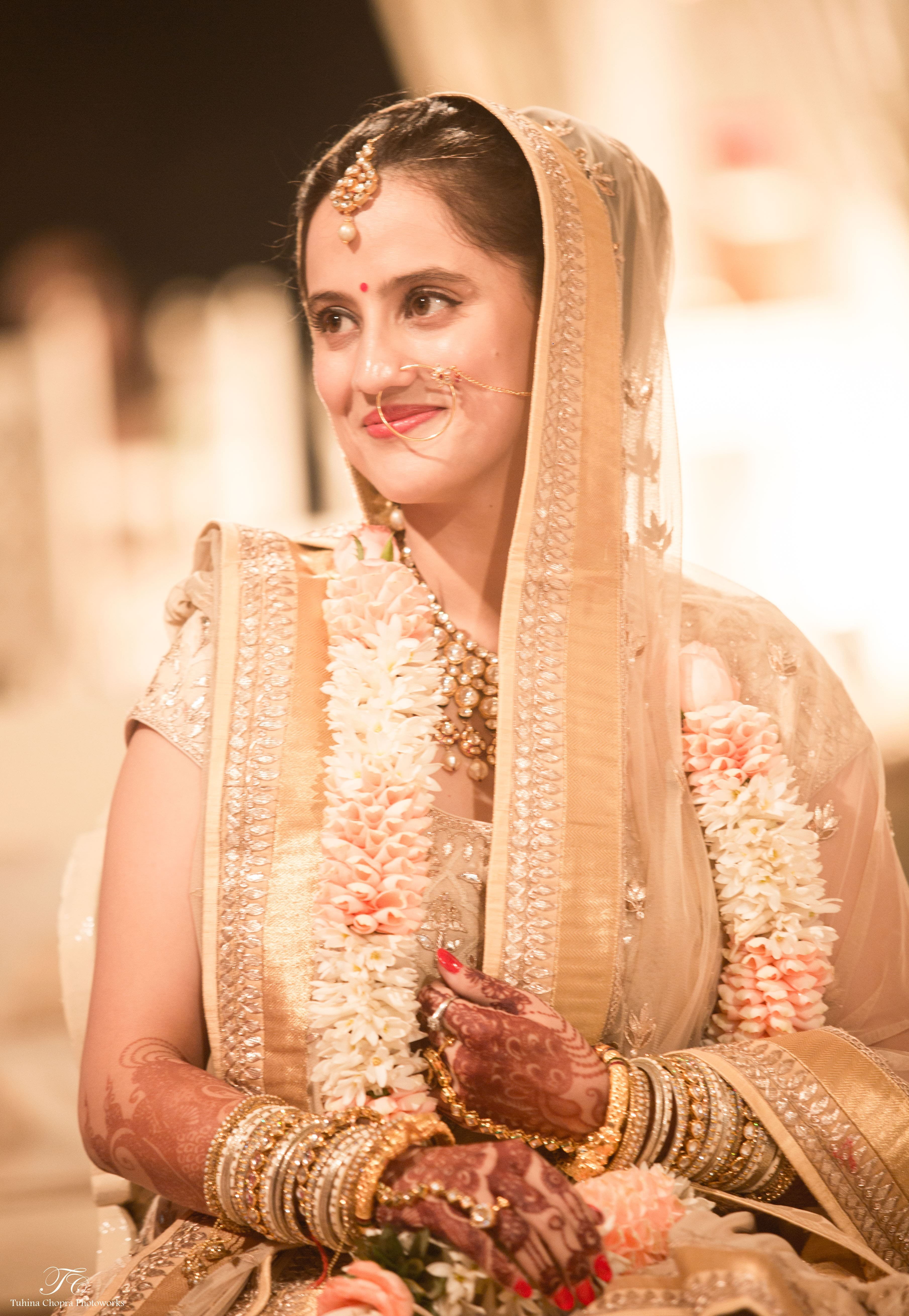 Lovely Indian Bride Who Wore No Makeup