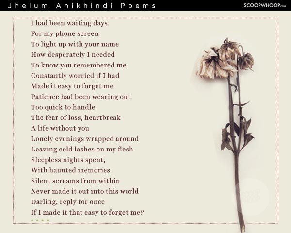 16 Tragic Poems By Jhelum Anikhindi That Capture The Pain Of Heartbreak