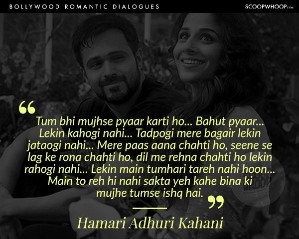 30 Best Romantic Dialogues 30 Romantic Bollywood Dialogues 