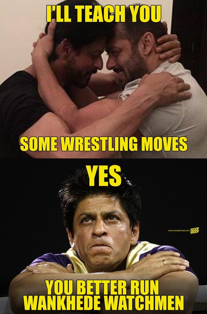 These 11 Hilarious Salman Srk Wrestling Memes Are Going To Choke You With Laughter