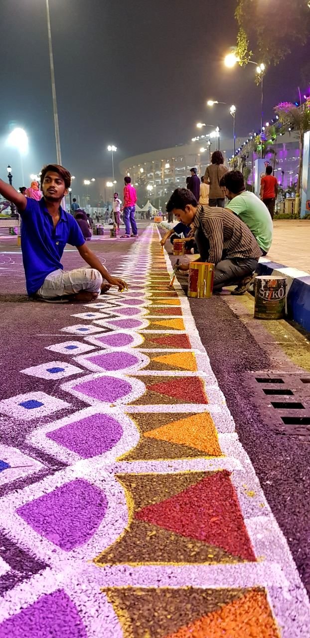 world cup final rangoli design