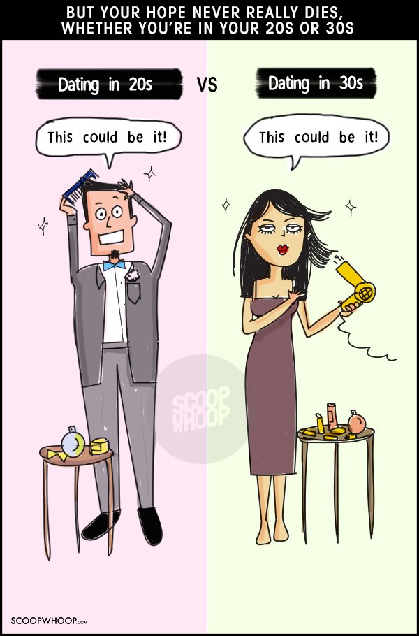 These Comics Perfectly Sum Up The Differences Between Dating In Your 20s And 30s 