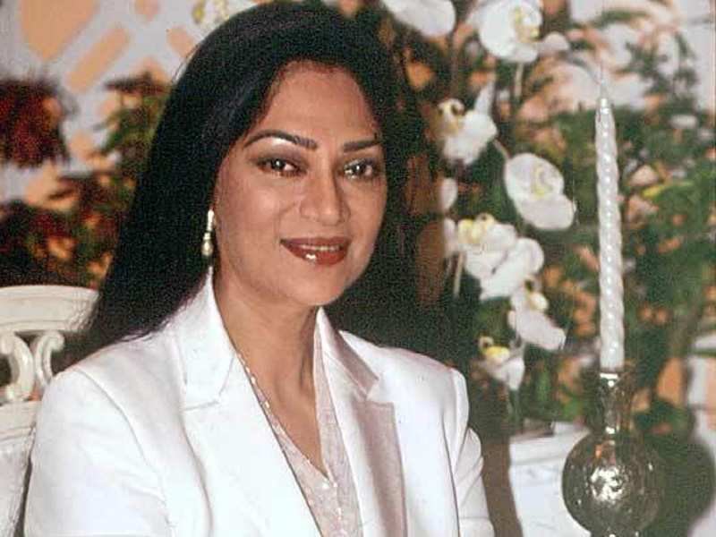 Simi Garewal on the sets of her show. 