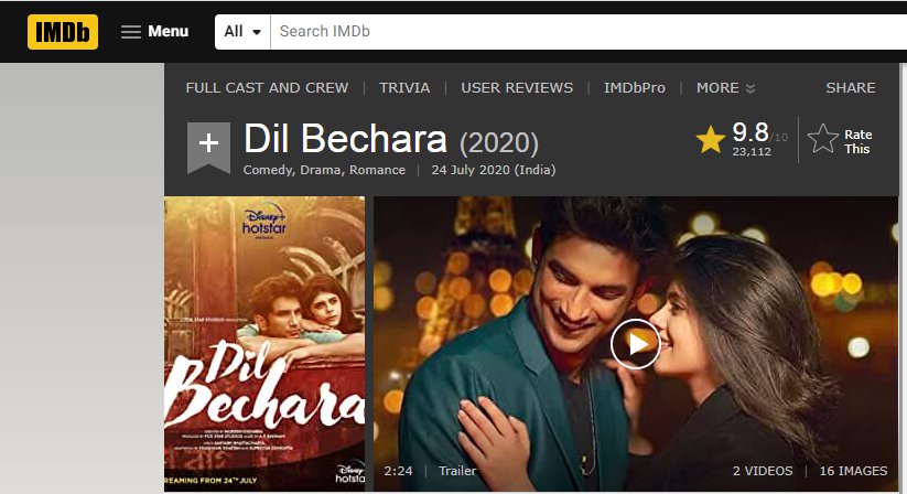 Sushant Singh Rajput's Last Film, 'Dil Bechara', Becomes ...