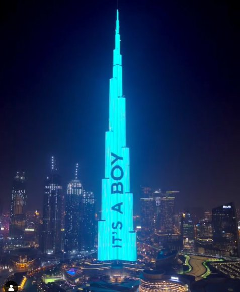 Just Dubai Being Dubai: Couple Lights Up Whole Burj Khalifa Tower To Reveal Gender Of Their Baby 1