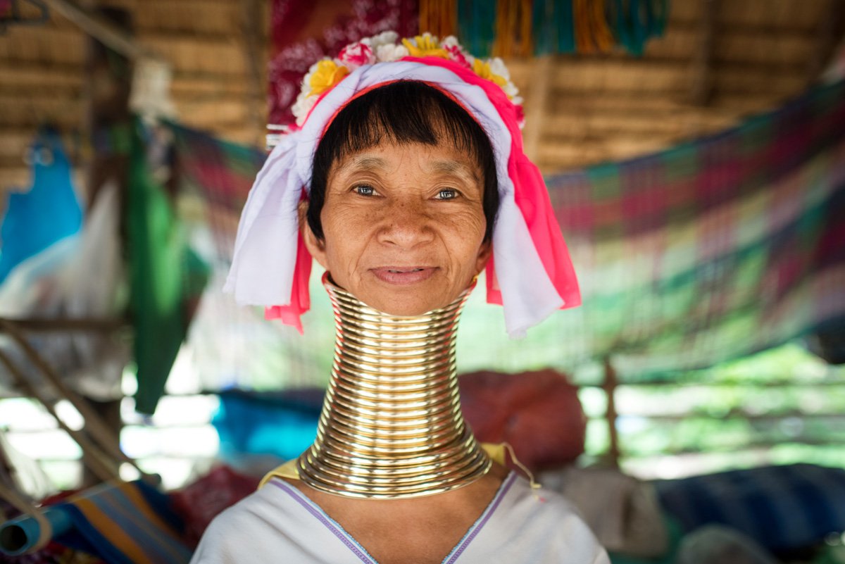 15. In Thailand, women from the Karen tribe wear rings to have a giraffe&ap...