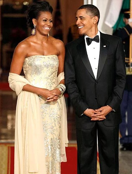 Michelle Obama dans Naeem Khan 