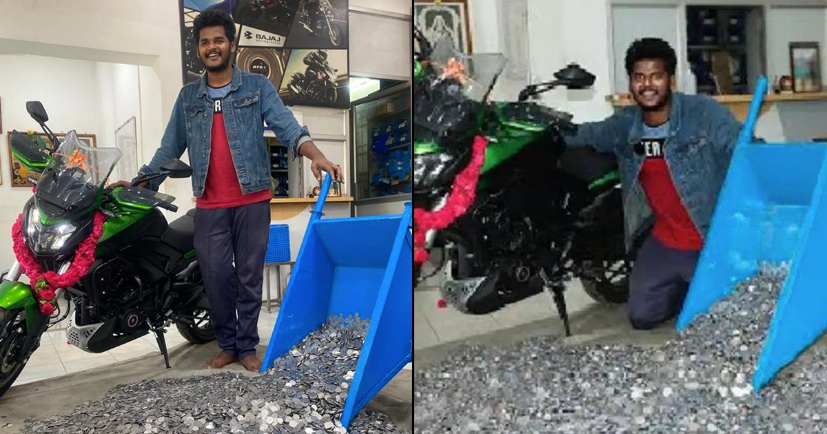 tamil-nadu-man-saves-1-one-coins-for-three-years-purchases-dream-bike