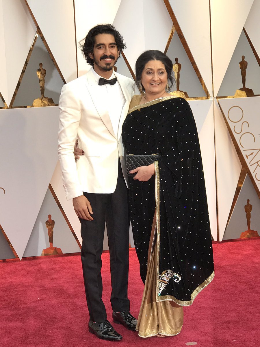 Dev Patel with his mother Anita 